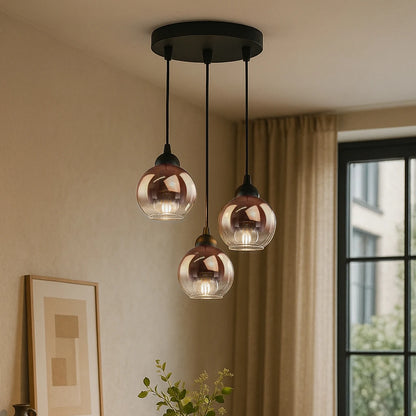 Moderner Glas-Pendelleuchter – Mehrflammige Leuchte für das Esszimmer