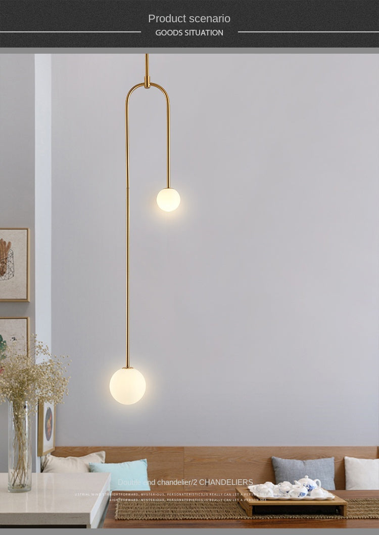 Glazen Bol Hanglamp – 2 Bollen | Goud of Zwart | Klein of Groot | Warm of Koud Wit