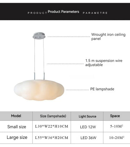 LED Cloud Ceiling Pendant Lamp - Modern Design