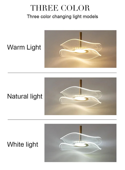 Lotusblad LED-hanglamp - Moderne gouden acryl plafondlamp