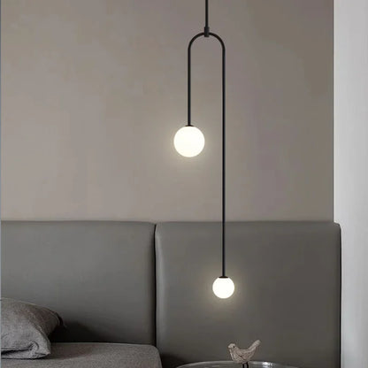 Glazen Bol Hanglamp – 2 Bollen | Goud of Zwart | Klein of Groot | Warm of Koud Wit