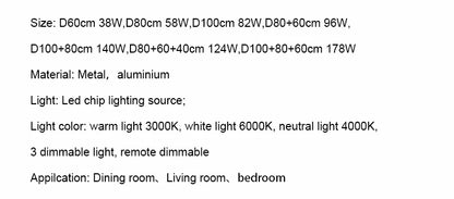 Moderne Golfvormige Ring LED Hanglamp - Circulaire Designer Kroonluchter