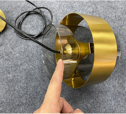 Moderne glazen hanglamp - Amberkleurige designkroonluchter voor eetkamer en keuken