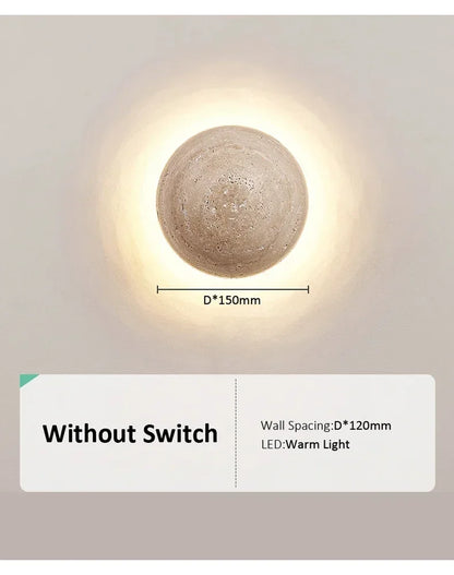 Nordic Limestone Wandlamp - Natuursteen LED-lamp voor Slaapkamer &amp; Gang