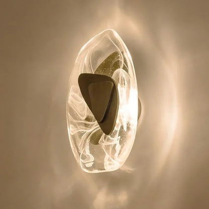 Glazen LED-wandlamp met ijzeren basis – Zwart of goud | Warm, koud of 3-kleuren licht