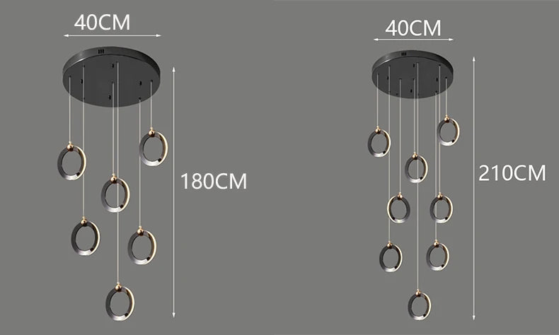 Octo - Moderne LED hanglamp kroonluchter voor woonkamer en trap