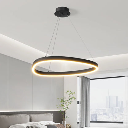 LED-Ring-Kronleuchter – Moderne Pendelleuchte für Wohnzimmer, Schlafzimmer und Esszimmer