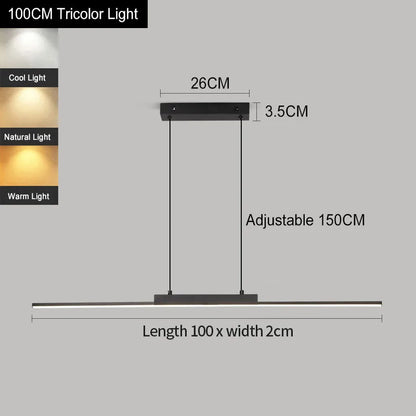 Pendant Lamps Modern Simple Dining Room Lighting for Kitchen Long Chandelier Living Room Pendant Lamp Home Decor Lighting