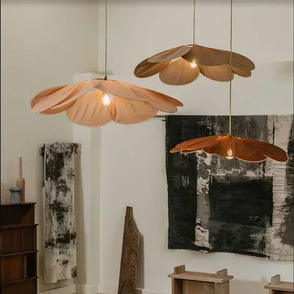 Samsarah Petal Fabric Pendant Light – Decorative LED Chandelier