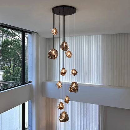 Modern Ring LED Pendant Light - 11 Rings Dimmable with Remote Control