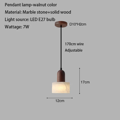 Luxe marmeren hanglamp - Wabi-Sabi LED-lamp van natuursteen