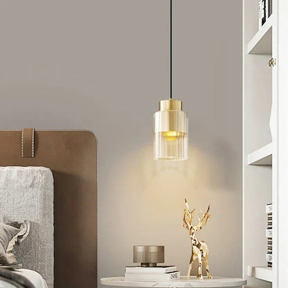 Nordische Glazen LED Hanglamp Zwart / Goud