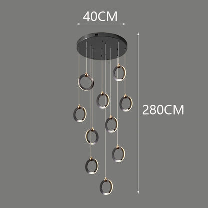 Octo - Moderne LED hanglamp kroonluchter voor woonkamer en trap