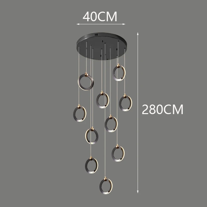 Octo - Moderne LED hanglamp kroonluchter voor woonkamer en trap