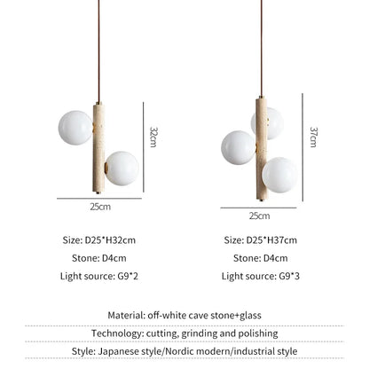 Cave Stone LED Pendant Lamp - Modern Nordic Style