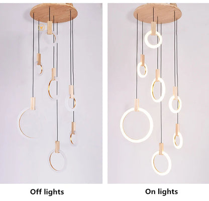 Deckenleuchter aus Holz – Moderne Pendelleuchte für Wohnzimmer, Schlafzimmer und Esszimmer