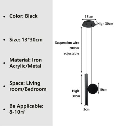 Moderne led-hanglamp met verstelbaar snoer – zwart aluminium