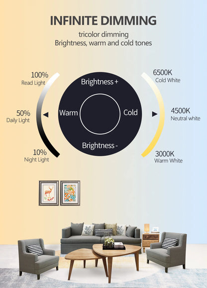 Kristallen kroonluchter met dubbele ringen 55 cm - Hanglamp