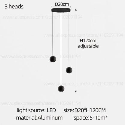 Moderne LED ronde hangkroonluchter - meerlichts trappenhuisarmatuur