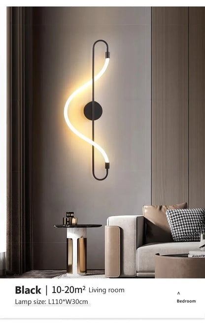 Modern LED Wall Lamp – Gold Aluminum Sconce