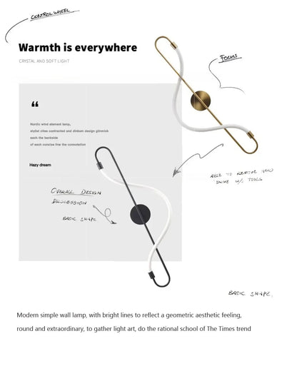 Modern LED Wall Lamp – Gold Aluminum Sconce