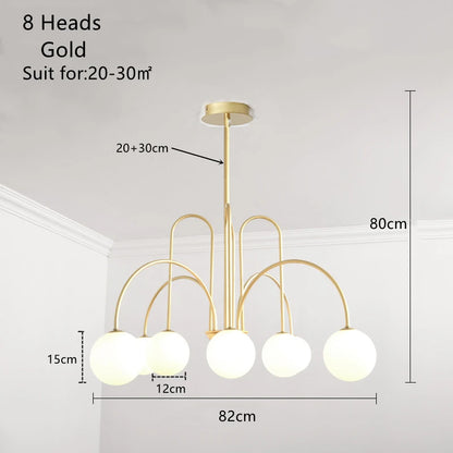 LED Hanglamp Diva - Glazen Bol Kroonluchter