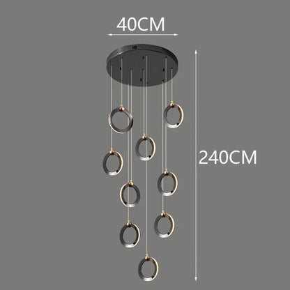 Octo - Moderne LED hanglamp kroonluchter voor woonkamer en trap