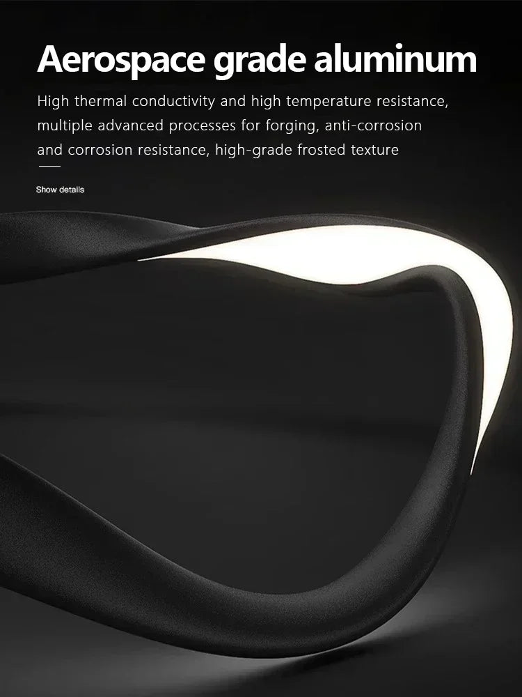 Moderne Golfvormige Ring LED Hanglamp - Circulaire Designer Kroonluchter