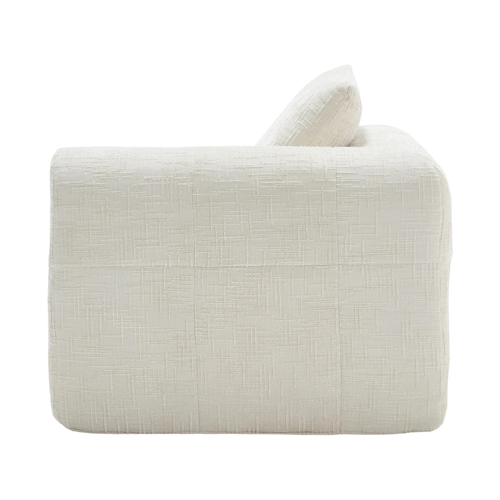 Luxe beige chenille chaise longue bank - 2-zits met opbergvakken 