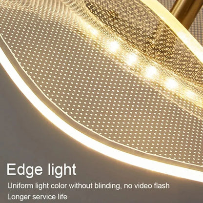 Lotusblad LED-hanglamp - Moderne gouden acryl plafondlamp