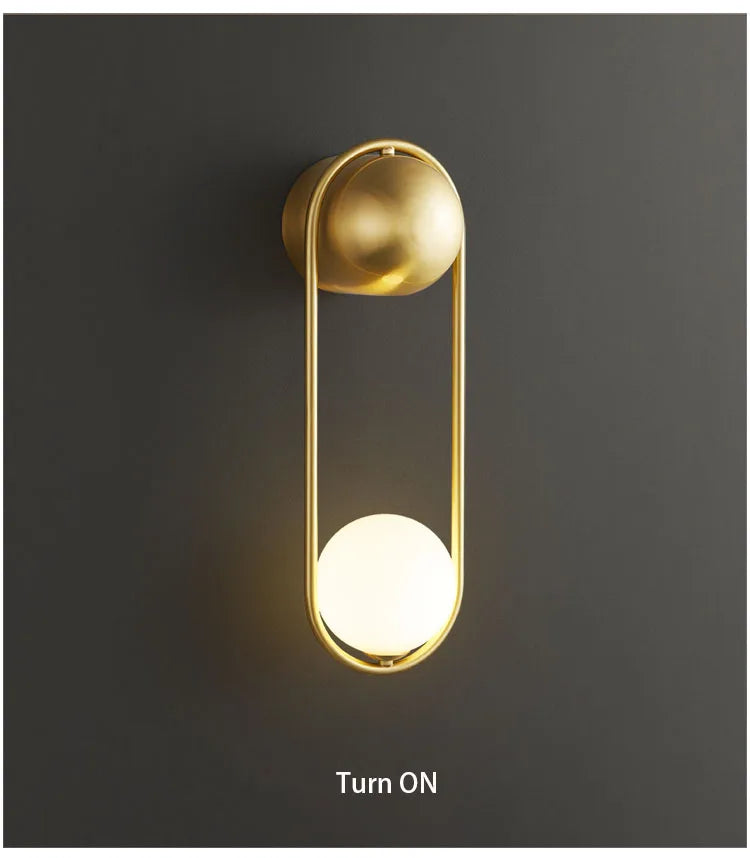 U-vormige LED Wandlamp – Art Deco Design | Koper of Zwart