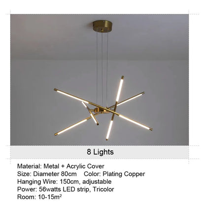 LED Buishanglamp - 12 Lichts - Zwart