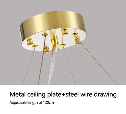 Kristallen kroonluchter met dubbele ringen 55 cm - Hanglamp