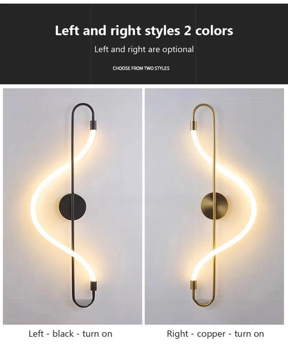 Modern LED Wall Lamp – Gold Aluminum Sconce