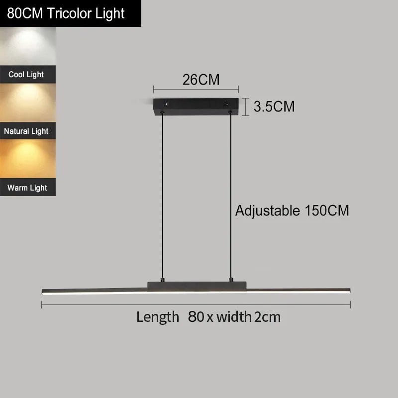 Pendant Lamps Modern Simple Dining Room Lighting for Kitchen Long Chandelier Living Room Pendant Lamp Home Decor Lighting
