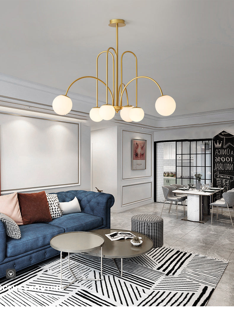 LED Hanglamp Diva - Glazen Bol Kroonluchter