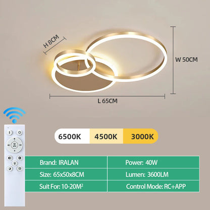Moderne LED-plafondkroonluchter - dimbaar ontwerp met meerdere koppen