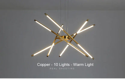 LED Buishanglamp - 12 Lichts - Zwart