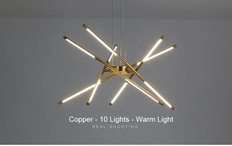 LED Buishanglamp - 12 Lichts - Zwart