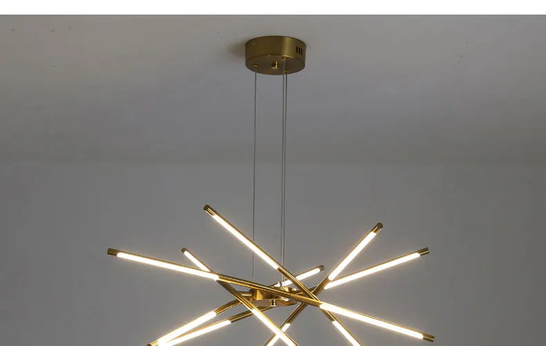 LED Buishanglamp - 12 Lichts - Zwart