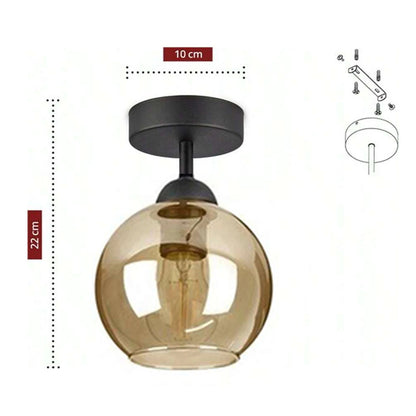 Modern Glass Pendant Chandelier - Gold Finish Multi-Light Fixture