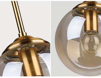 Nordic glazen hanglamp - moderne LED-kroonluchter voor woon- en eetkamer