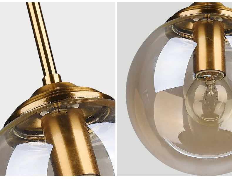 Nordic glazen hanglamp - moderne LED-kroonluchter voor woon- en eetkamer