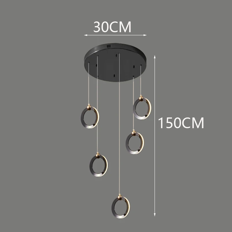 Octo - Moderne LED hanglamp kroonluchter voor woonkamer en trap