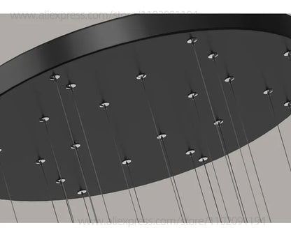 Moderne LED ronde hangkroonluchter - meerlichts trappenhuisarmatuur