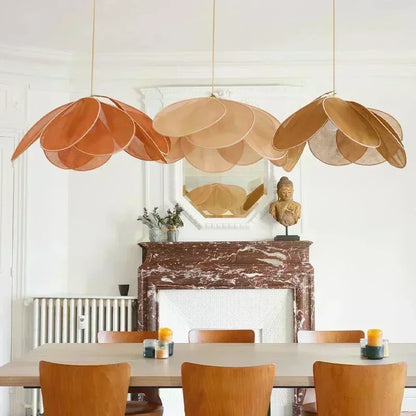 Samsarah Petal Fabric Pendant Light – Decorative LED Chandelier