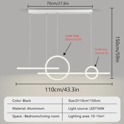 Moderne LED-Hanglamp - Minimalistisch voor restaurant, woonkamer en bar
