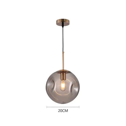 Glazen Bol Hanglamp – Rookgrijs of Amber | Klein & Groot
