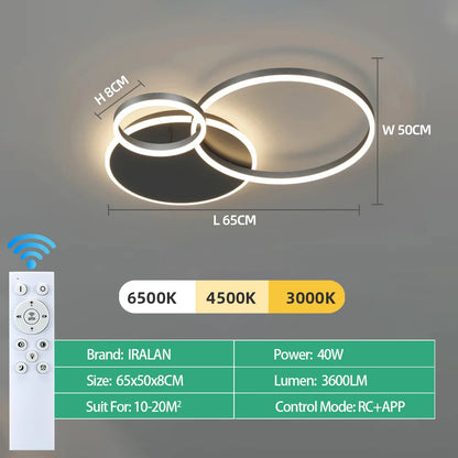 Moderne LED-plafondkroonluchter - dimbaar ontwerp met meerdere koppen