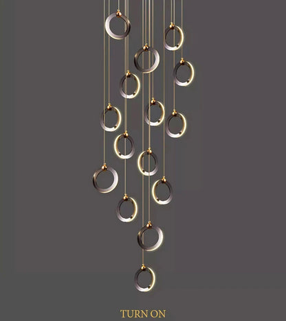 Octo - Moderne LED hanglamp kroonluchter voor woonkamer en trap